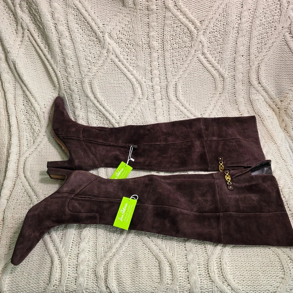 Sam Edelman Shea Boots Anthropologie Brown‎ Suede Over The Knee Womens 8 NEW